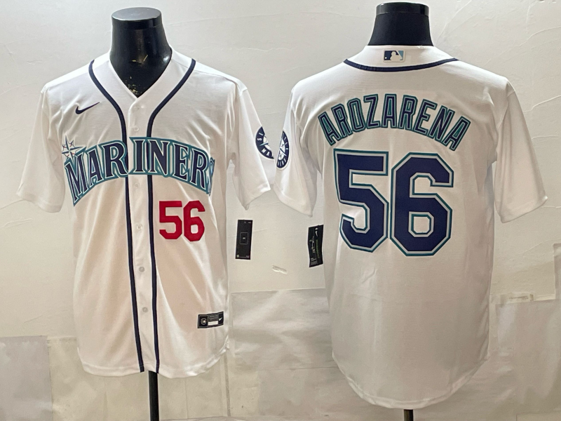 Men 2026 Seattle Mariners #56 Arozarena white Nike MLB Jersey 009->seattle mariners->MLB Jersey